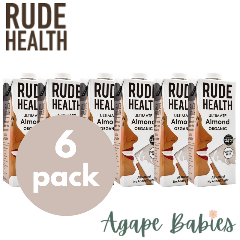 [Bundle Of 6] Rude Health Organic Dairy-free Drink Ultimate Almond (Gluten Free) 1L Exp : 07/24