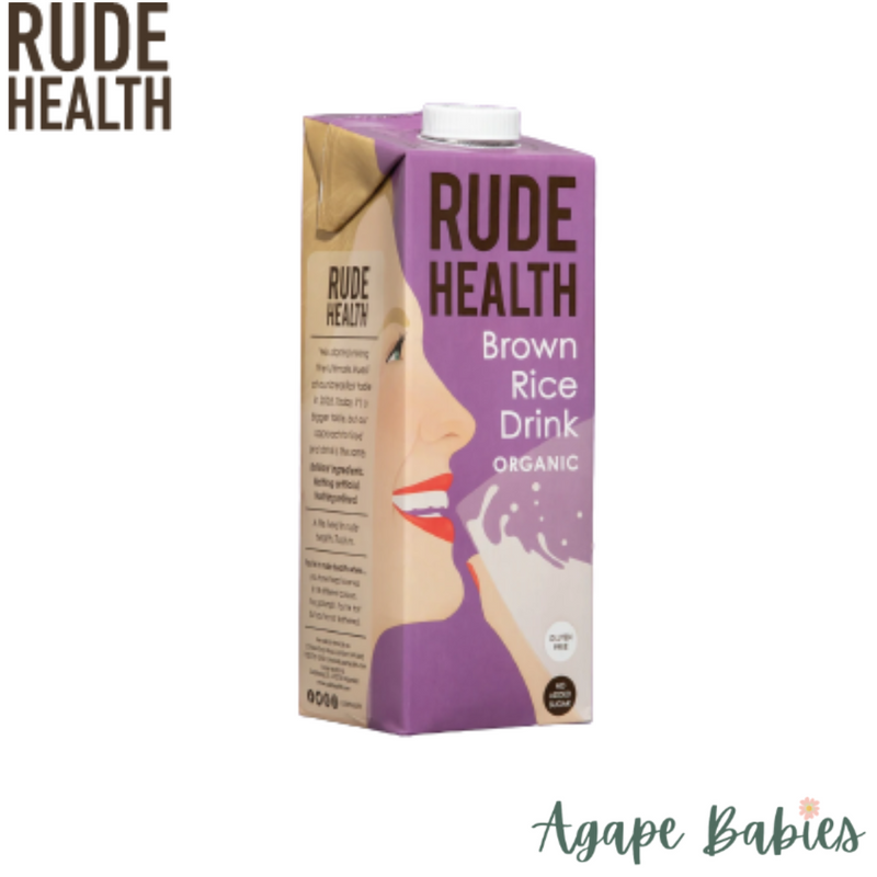 [Bundle Of 6] Rude Health Organic Dairy-free Drink Brown Rice (Gluten Free) 1 L Exp : 10/25