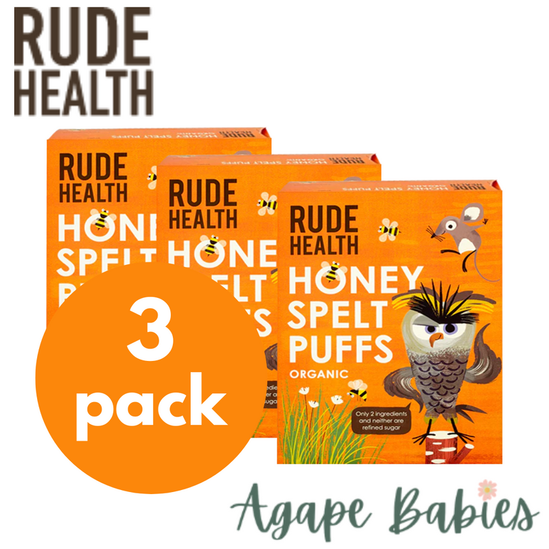 [Bundle Of 3] Rude Health Honey Spelt Puffs, 175g  Exp: 01/24