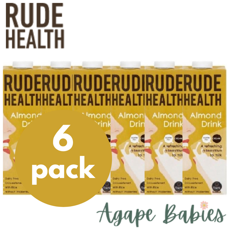 [Bundle Of 6] Rude Health Organic Dairy-free Drink Almond (Gluten Free) 1L