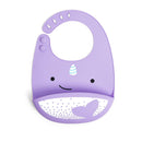 Skip Hop Zoo Fold & Go Silicone Bib - Narwhal