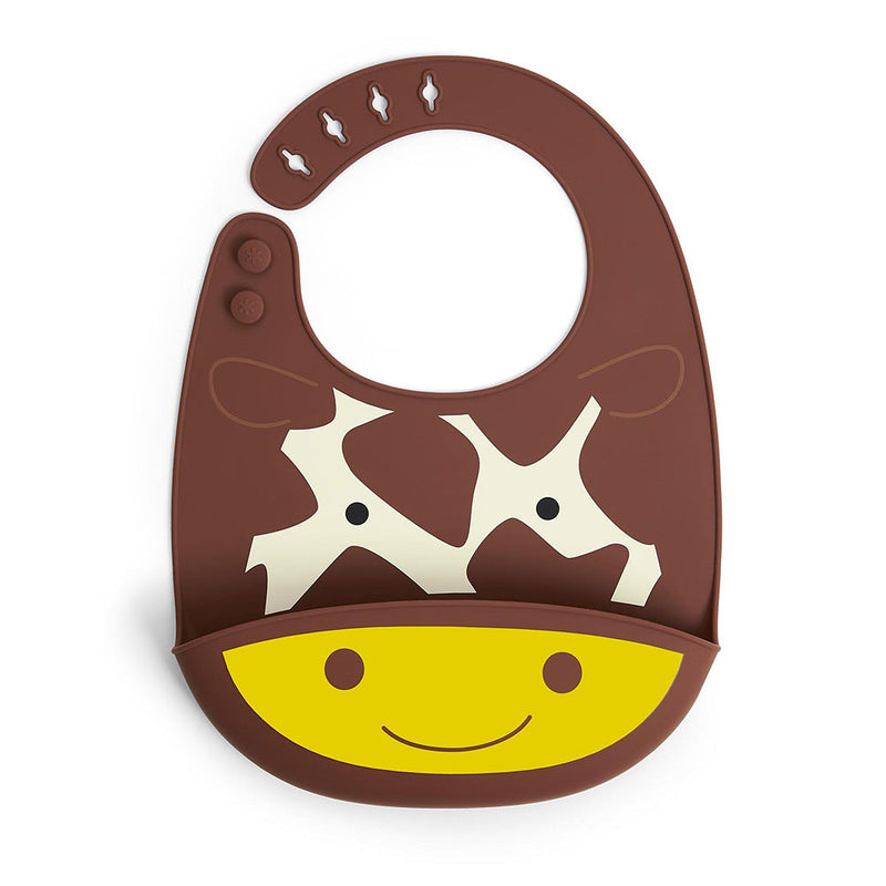 Skip Hop Zoo Fold & Go Silicone Bib - Giraffe