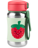 Skip Hop Spark Style Stainless Steel Straw Bottle - Strawberry