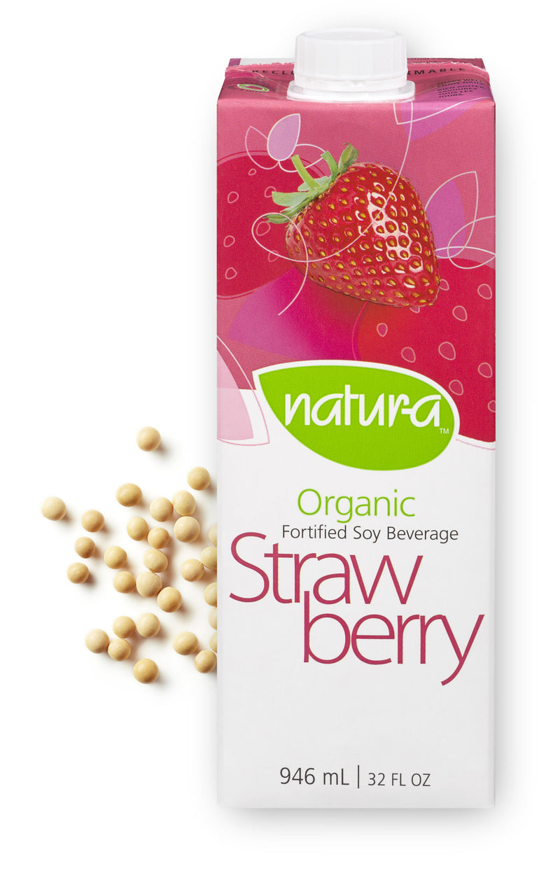 Natur-a Enriched Soy Beverage - Strawberry (Organic) 946 ml ( Bundle Of 12 Packs ) Exp: 09/24