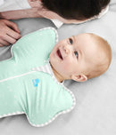 Love To Dream Swaddle UP Lite 0.2 tog Mint (Stars Design) - 3 Sizes