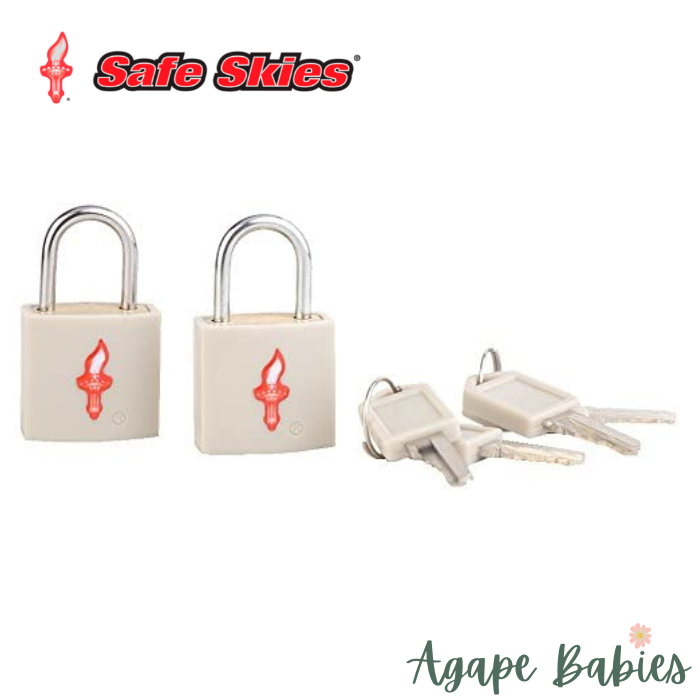 Safe Skies Padlock Double Set - Light Grey