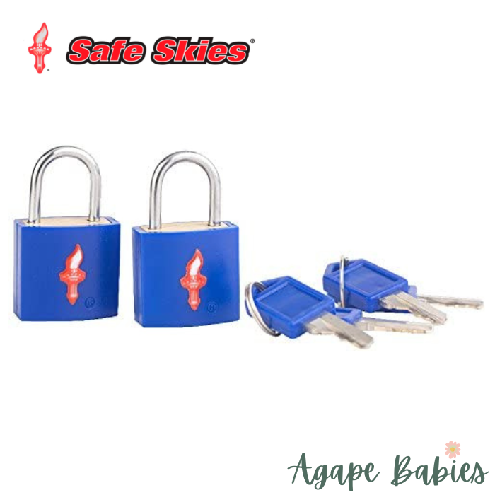 Safe Skies Padlock Double Set - Neon Blue