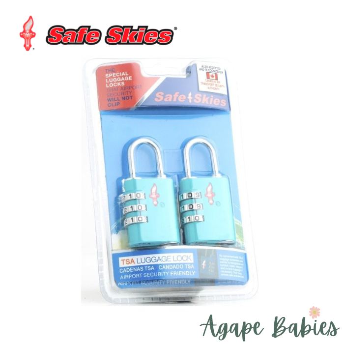 Safe Skies Aero Lock 3 Dial Double Set - Aqua Blue