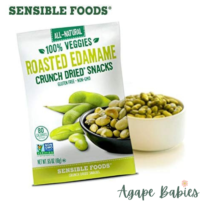 Sensible Foods All-Natural 100% Veggies Roasted Edamame Crunch Dried Snack, 18g Exp: 11/23
