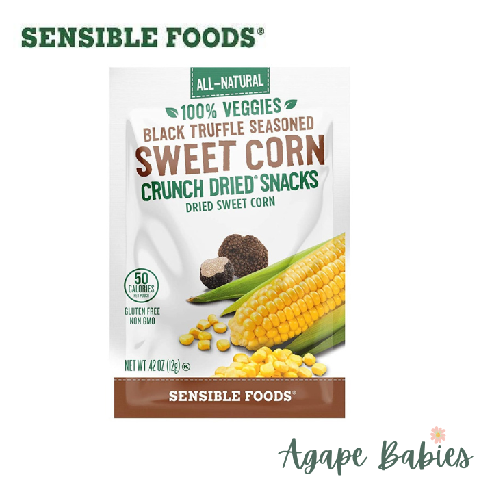 Sensible Foods All Natural 100% Veggies Black Truffle Seasoned Sweet Corn,12 G Exp: 08/23