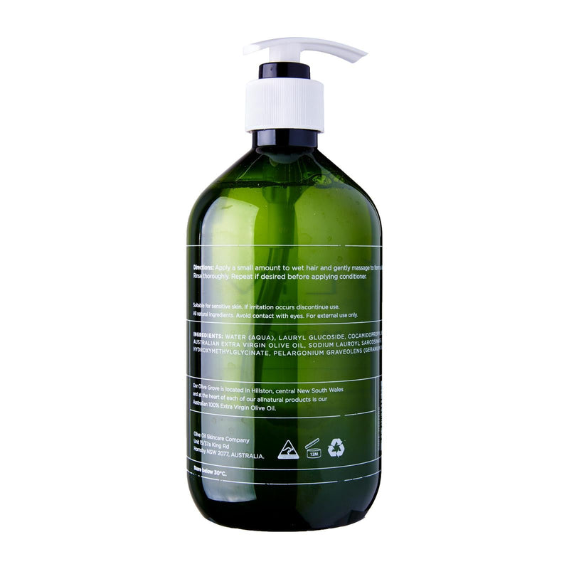 Australian Olive Oil Skin Care Rose Geranium Shampoo 500ml Exp: 03/23