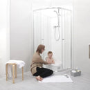 Shnuggle Toddler Bath - White & Light Grey