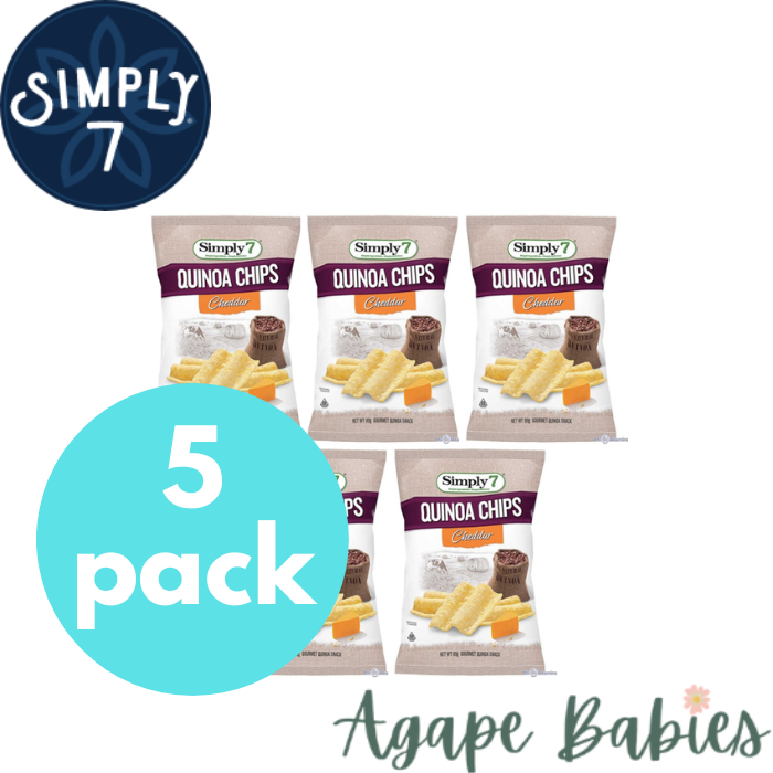 [Bundle Of 5] Simply 7 Quinoa Chips - Cheddar  (99g x 5) Exp: 05/24