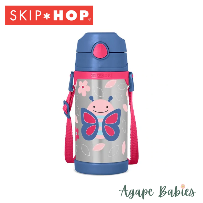 Skip Hop Zoo Insulated Stainless Steel Bottle 360ml - Butterfly