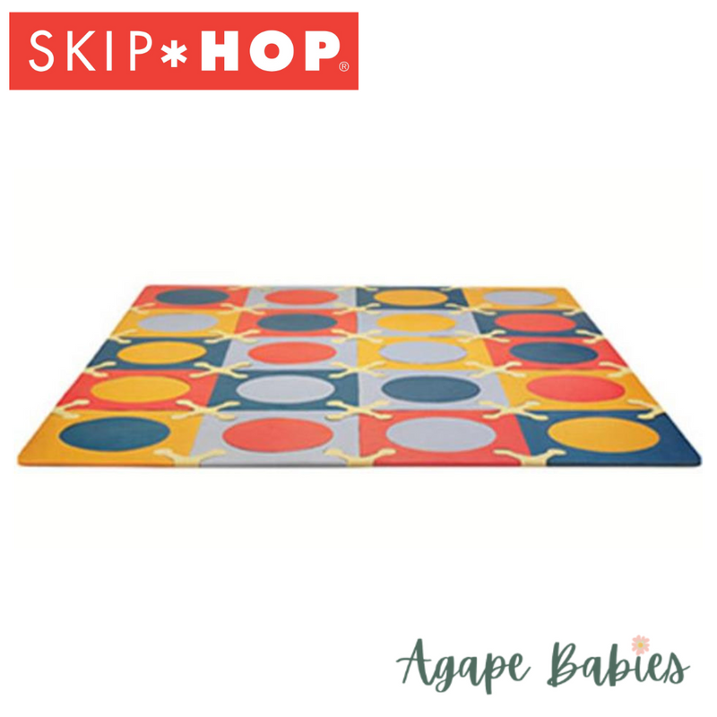 Skip Hop Playspot Interlocking Foam Tiles (20 Tiles, 30 Connectors) - 4 Designs