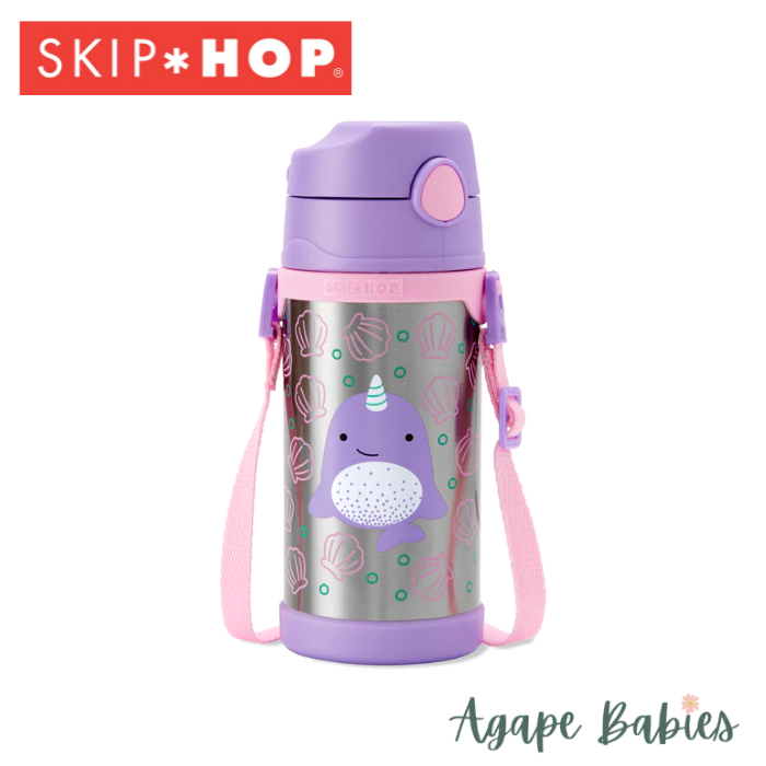 Skip Hop Zoo Insulated Stainless Steel Bottle 360ml - Narwhal