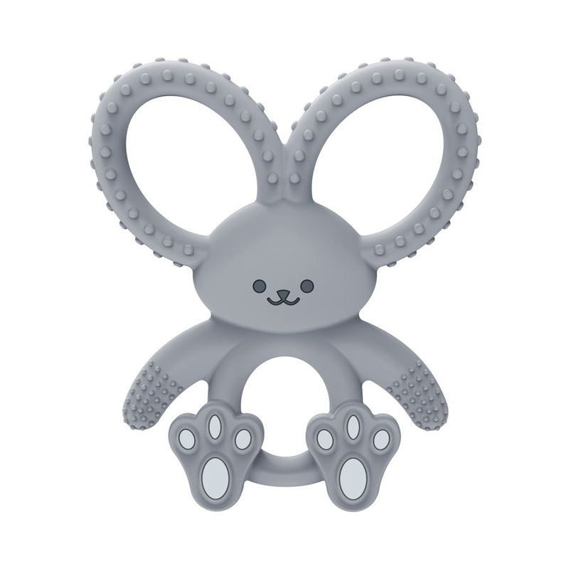[ 2 Pack ] Dr Brown's Bunny Long Limbed Silicone Teether (Gray)