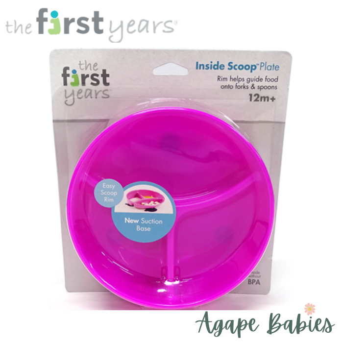 THE FIRST YEARS Inside Scoop Suction Plate (pink/green)