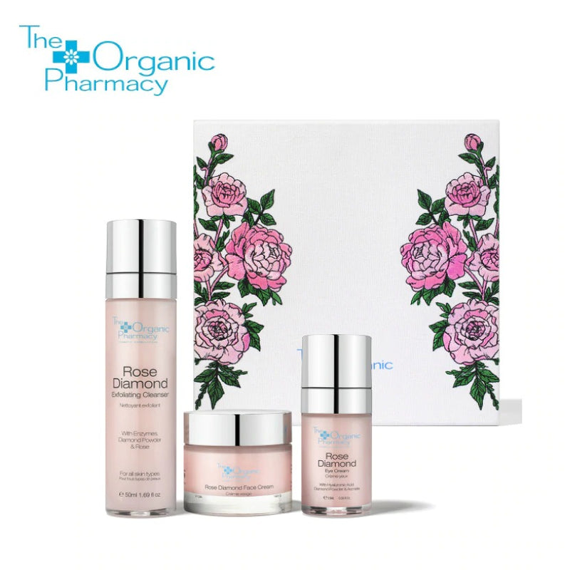 The Organic Pharmacy Embroidered Rose Diamond Gift Set