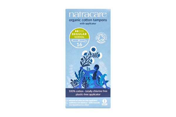 [Bundle Of 2] Natracare Organic Cotton Tampons - Regular with Applicator (16pcs x 2)