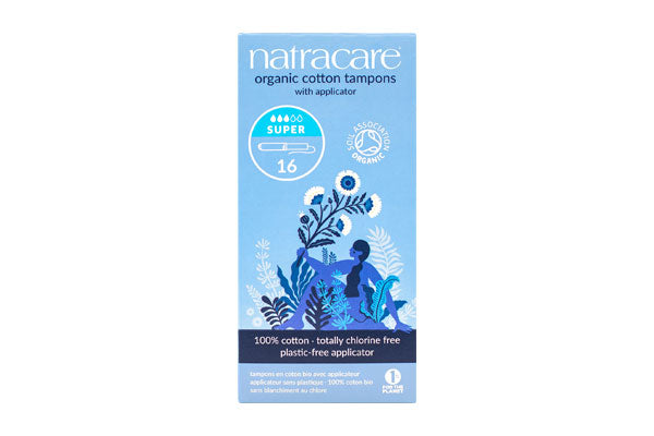 [Bundle Of 2] Natracare Organic Cotton Tampons - Super With Applicator (16pcs x 2 = 32pcs)