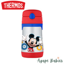Thermos Vacuum Insulated Stainless Steel 10-Ounce Straw Bottle, Mickey Mouse Clubhouse