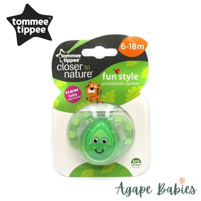 Tommee Tippee Closer to Nature Fun Soother 6-18m (1pk)-Grasshopper