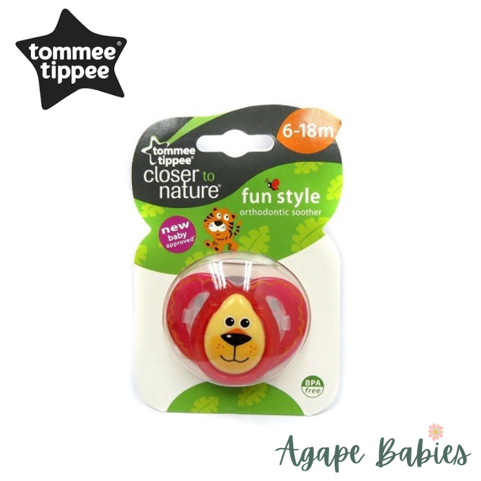 Tommee Tippee Closer to Nature Fun Soother 6-18m (1pk)-Lion