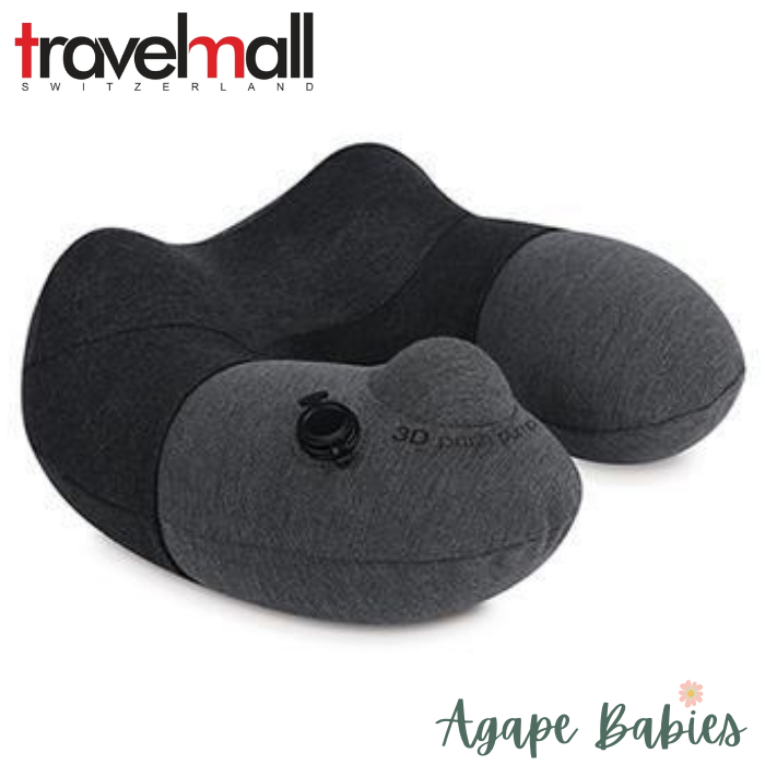 TravelMall 3D Inflatable Neck Pillow (Black)