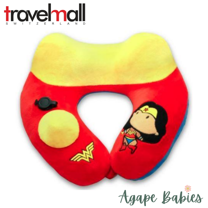 TravelMall Kid’s New Justice League 3D Inflatable Pump Pillow - Wonder Woman