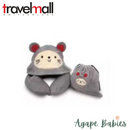 Travelmall 3D Inflatable Nursing Neck Pillow With Patented Pump and Hood (Mouse)