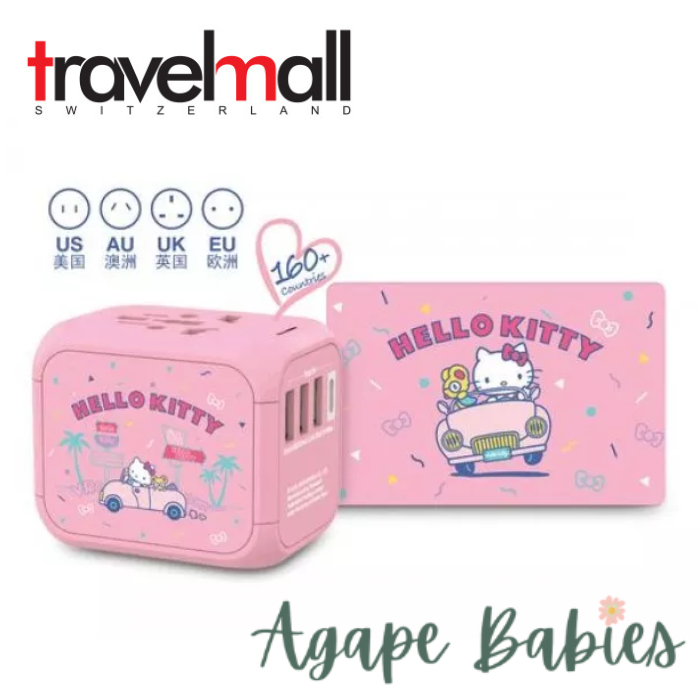 Travelmall x Hello Kitty 4USB Travel Adaptor Set With SIM Card Holder