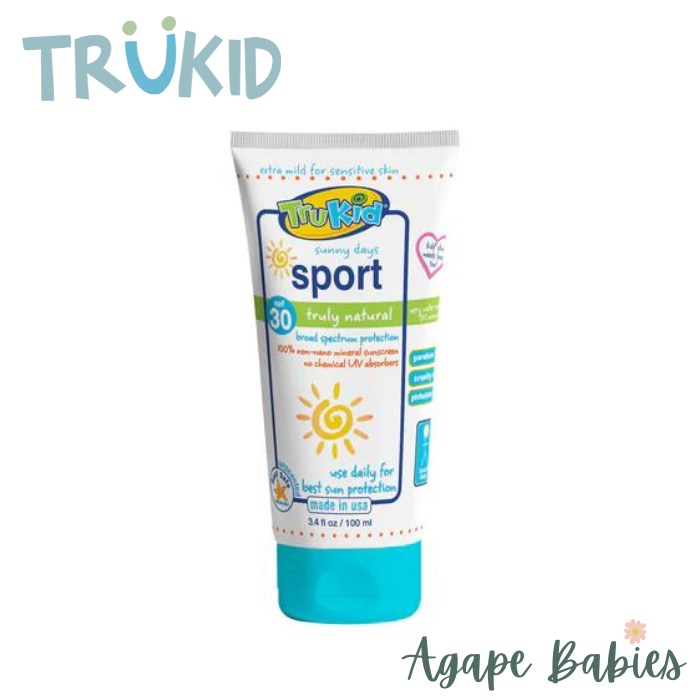 TruKid Sport Unscented/Water Resistant Sunny Days SPF30+ Lotion, 100 ml Exp-03/26