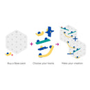 Oribel VertiPlay STEM Marble Run : Crayon Edition Ultra Fun Play Wall 6 Mat Bases