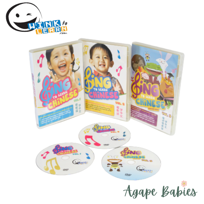 WINK to LEARN - SING to LEARN English 3-in-1 DVD Bundle - FOC Sing to Learn DVD