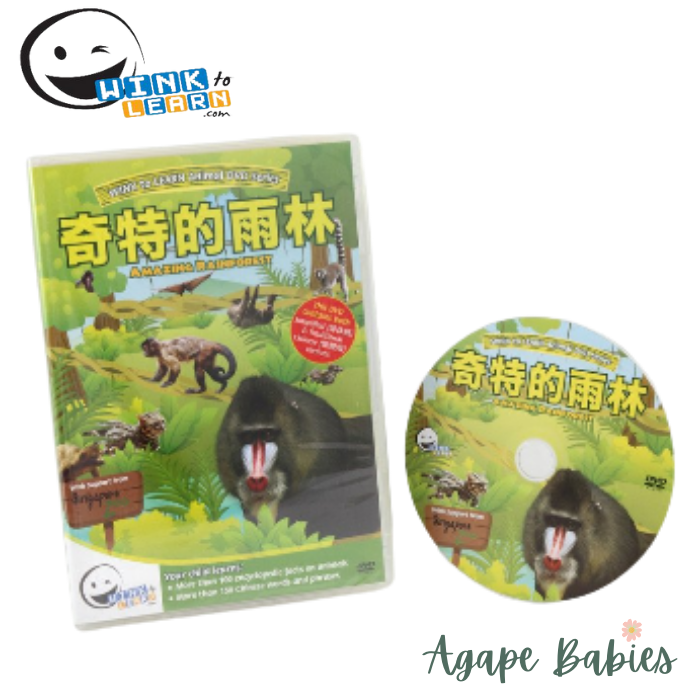 WINK to LEARN Animal Encyclopedic DVD: Amazing Rainforest (English/Chinese) - FOC Sing to Learn DVD