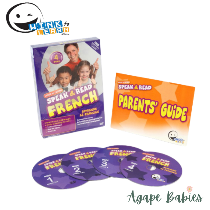 WINK to LEARN Speak & Read French 4-DVDs Program - FOC Sing to Learn DVD