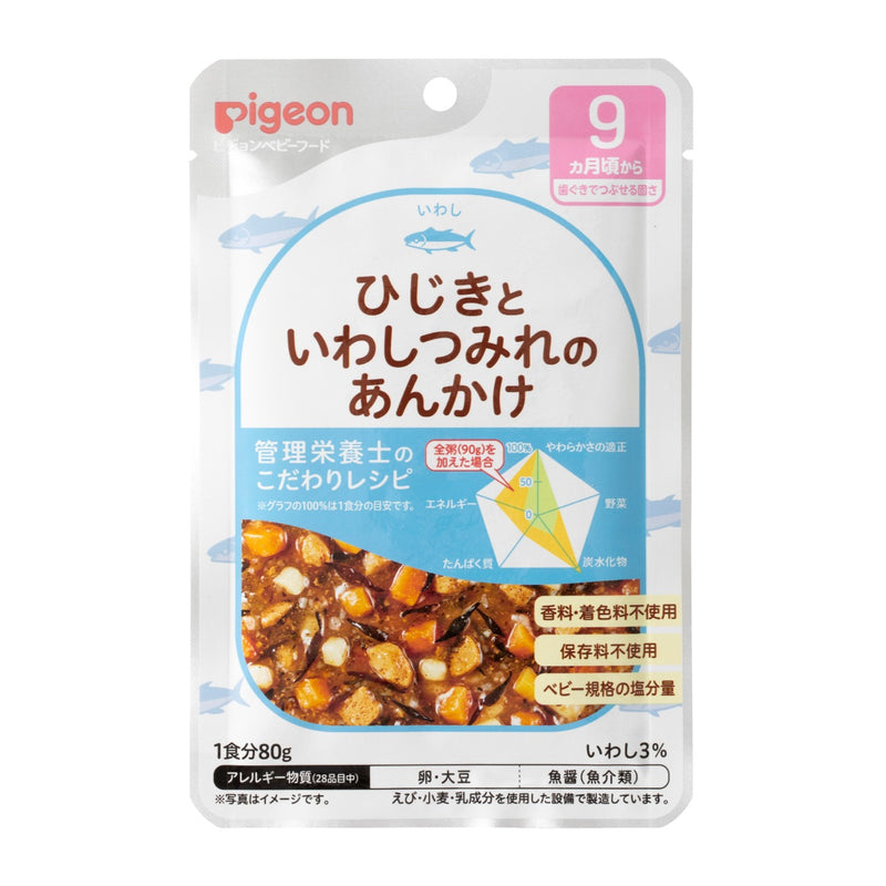 [6-Pack] Pigeon Retort Baby Food Seaweed & Fish Ball 80g Exp: 09/24