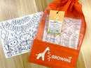 Growing Up Silicon Colouring Small Mat 20x15cm (with bag) - Happy Birthday (Boy)