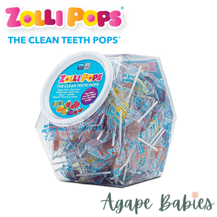 Zollipops The Clean Teeth Pops- Hexagon Variety Jar, 147g