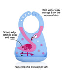 Nuby Fun 3D Silicon Bib - Flamingo