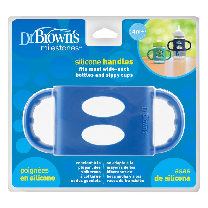[Bundle of 2] Dr Brown's Wide-Neck Silicone Handles, Blue
