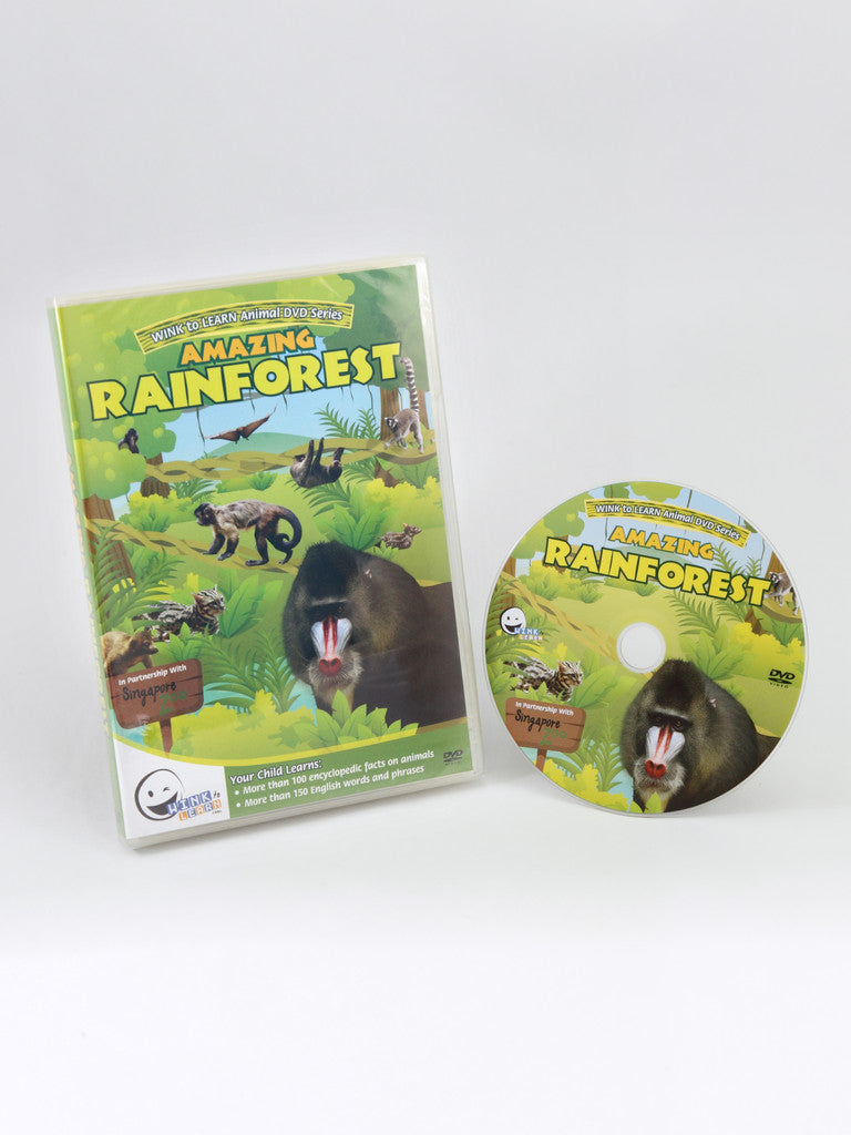WINK to LEARN Animal Encyclopedic DVD: Amazing Rainforest (English/Chinese) - FOC Sing to Learn DVD