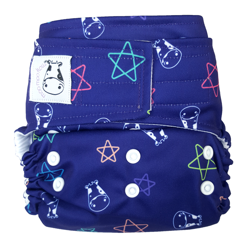 Moo Moo Kow Cloth Diaper One Size Aplix - Color Star