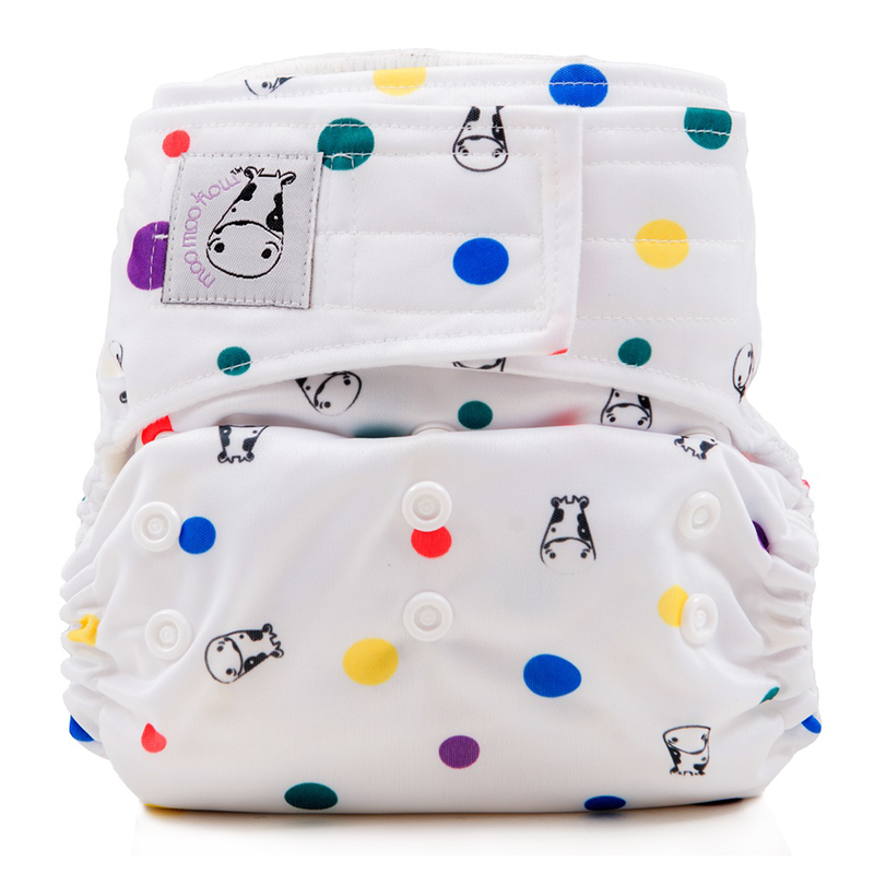 Moo Moo Kow Cloth Diaper One Size Aplix - Dot Dot
