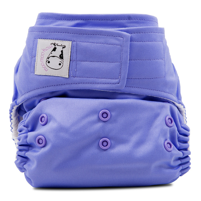 Moo Moo Kow Cloth Diaper One Size Aplix - Purple