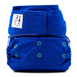 Moo Moo Kow Cloth Diaper One Size Aplix - Royal Blue