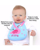 Nuby Fun 3D Silicon Bib - Flamingo