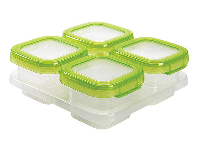 OXO TOT Baby Blocks Freezer Storage Containers Set 4oz/120ml - Green