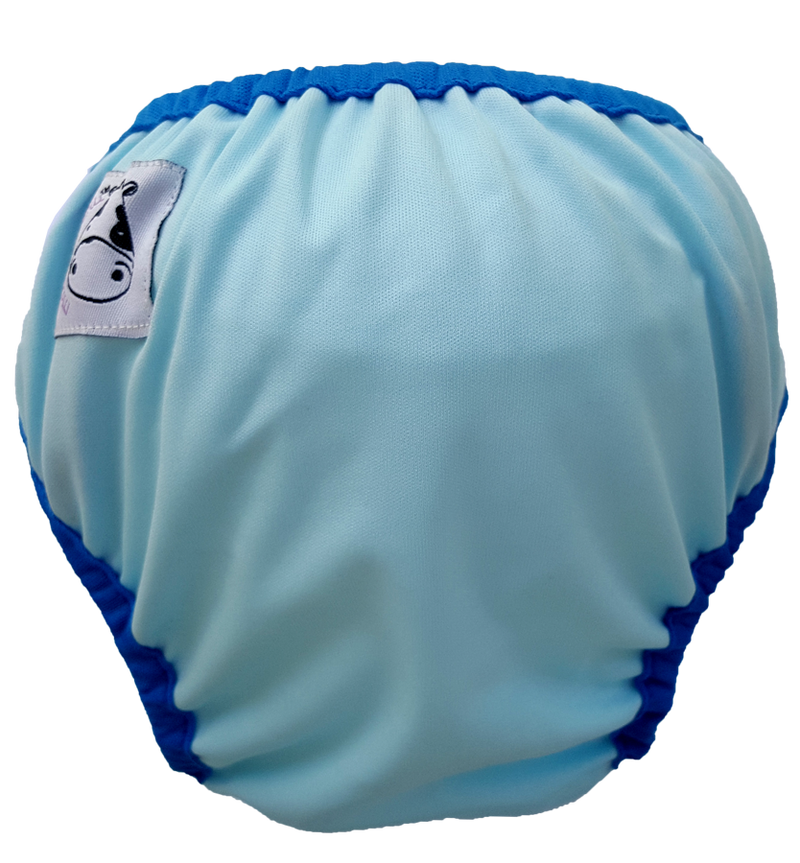 Moo Moo Kow One Size Swim Diaper - Baby Blue